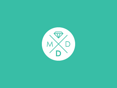DiamondDesign Logo circle cross design diamond flat logo simple x
