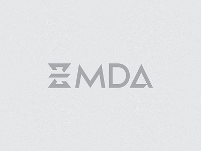 MDA Logo branding flat hour glass icon logo simple