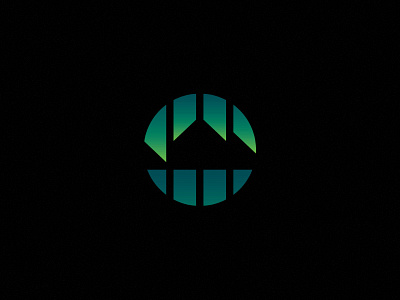 Mountain Light Logo aurora aurora borealis dark design flat gradient logo mountains simple