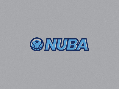 NUBA Logo ball basketball bold design flat icon logo simple sports