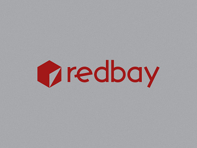 Redbay Logo box design flat logo open simple