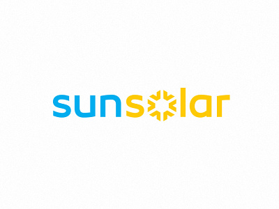 Sunsolar Logo design flat logo simple solar sun sunrays sunshine