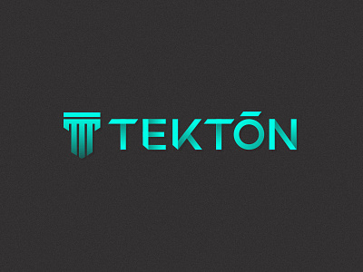 Tekton Logo column logo pillar sans serif sharp simple tower