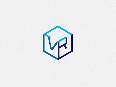 Untethered Icon 3d box design flat logo reality simple virtual