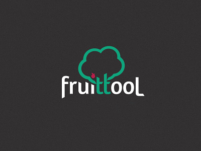 Fruittool Logo apple branding design flat fruit logo simple tool tree