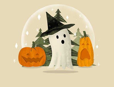 Halloween Special art artist boo colour cute design ghost graphicdesign graphicdesigner graphics green halloween halloween design icon illustration illustrator procreate pumpkin shaniajenz vector