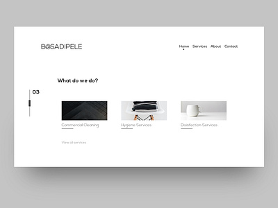 Basadipele Cleaning Services web UI.