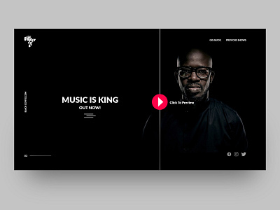 DJ Black Coffee personal web page design branding front end design front end development type ui ux