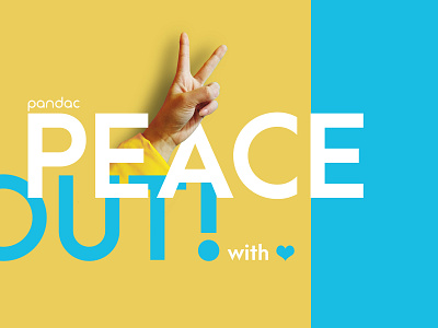 Peace Out! flat graphic design illustration typography