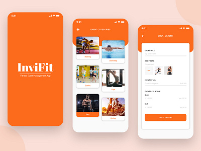 Fitness Event Management App Design android app app app concept app design app development concept design fitness fitness app illustration ios app mobile app mobile app design ui ux workout workout app