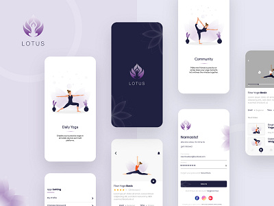 Yoga & Meditation App Design android app app app design app designers concept concept design design illustration ios app meditation meditation app mobile app design ui ux yoga yoga meditation app yoga app design