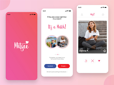 Dating App Design android app app appdesign concept dating app dating app design dating website design ios app login design login screen mobile app mobile app design signup screen