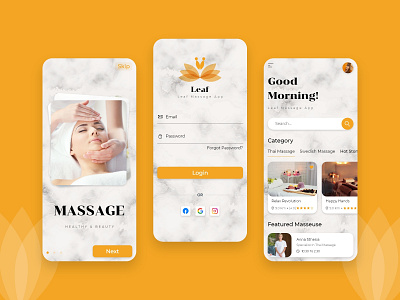 Massage Booking App Design