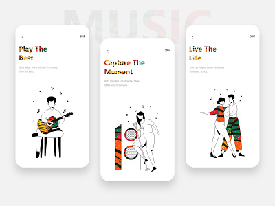 Music Streaming App Design android app app design app development concept design design art illustration ios app mobile app design music player ui ux