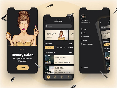 Salon Appointment Booking App Design app development app like styleseat application designers ios app design mobile app design concept on demand app design salon app salon booking app solution trending app design concept ui uiux designers ux