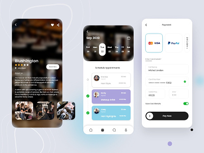 Salon Booking App Design app designers beauty salon app mobile app design salon salon app salon booking app design salon business salon solutions spa app uiux designers