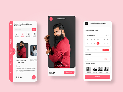 Salon Appointment Booking App Design