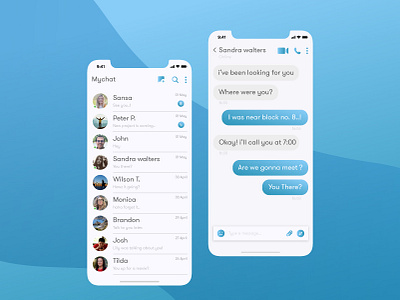 Mobile Chat Concept App app chat app design illustration ui ux