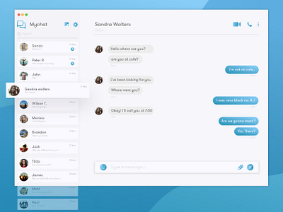 Web Chat Concept app branding chat app design illustration ui ux web website