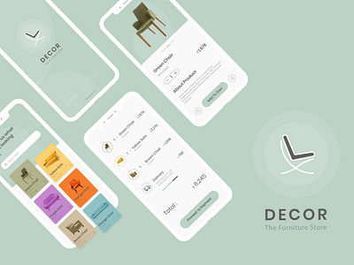 Concept of Furniture Store app concept design furniture app furniture design furniture store illustration