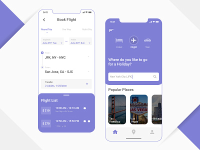 Flight Booking App Design Concept app concept design flight app flight booking illustration ios app ui ux vector