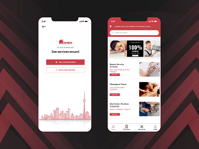 Home Services Booking App Design