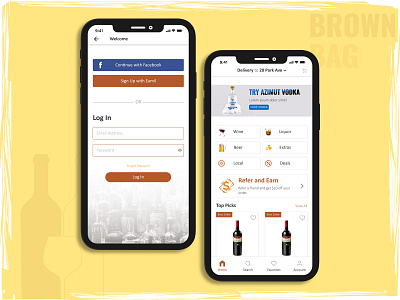 Liquor Delivery App Design android app app app design appdesign delivery app design illustration ios app liquorappdesign mobile app mobile app design signup screen