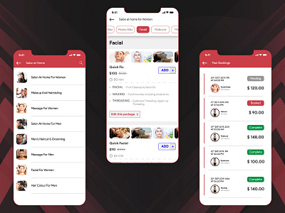 Home/General Service Booking App Design