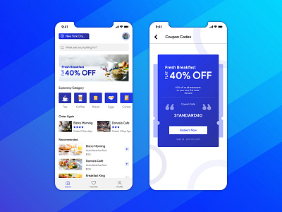 Breakfast Delivery App Design Concept app breakfast cafe concept food and drink food app mobile app ondemand order planner platform ui ux design