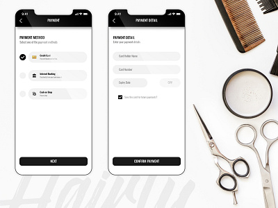 Salon appointment Booking App - Payment Method Design