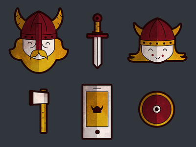 A Viking icon set icons vikings