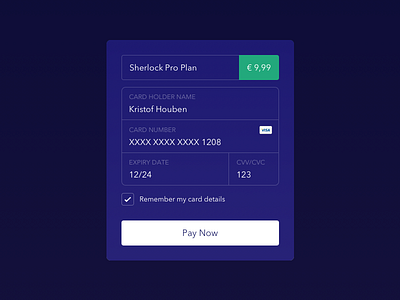 Daily UI challenge #002 – Credit Card Checkout