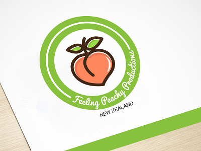 Feeling Peachy Productions Preview 1 1 advertisement branding branding concept branding design cmyk illustration logo printmedia vector