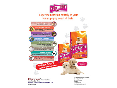 Nutripet advertisement branding design packaging petfood posterdesign puppy