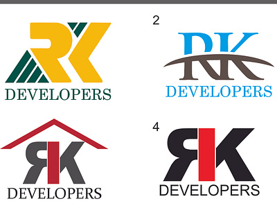 Rk Logo branding design cmyk logo