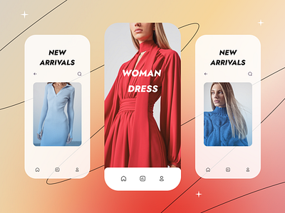 UI concept for online shop app fashion ios mobile shop style ui