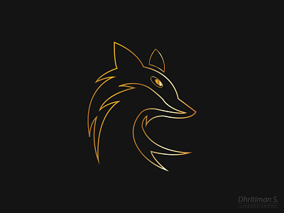 Golden Fox Vector Art