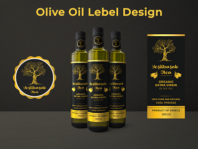 Olive Oil Lebel and Neck Cap Design