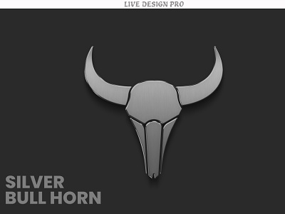 Silver Bull Horn Design Using Illustrator design graphic design illustration illustrator logo logo design vector