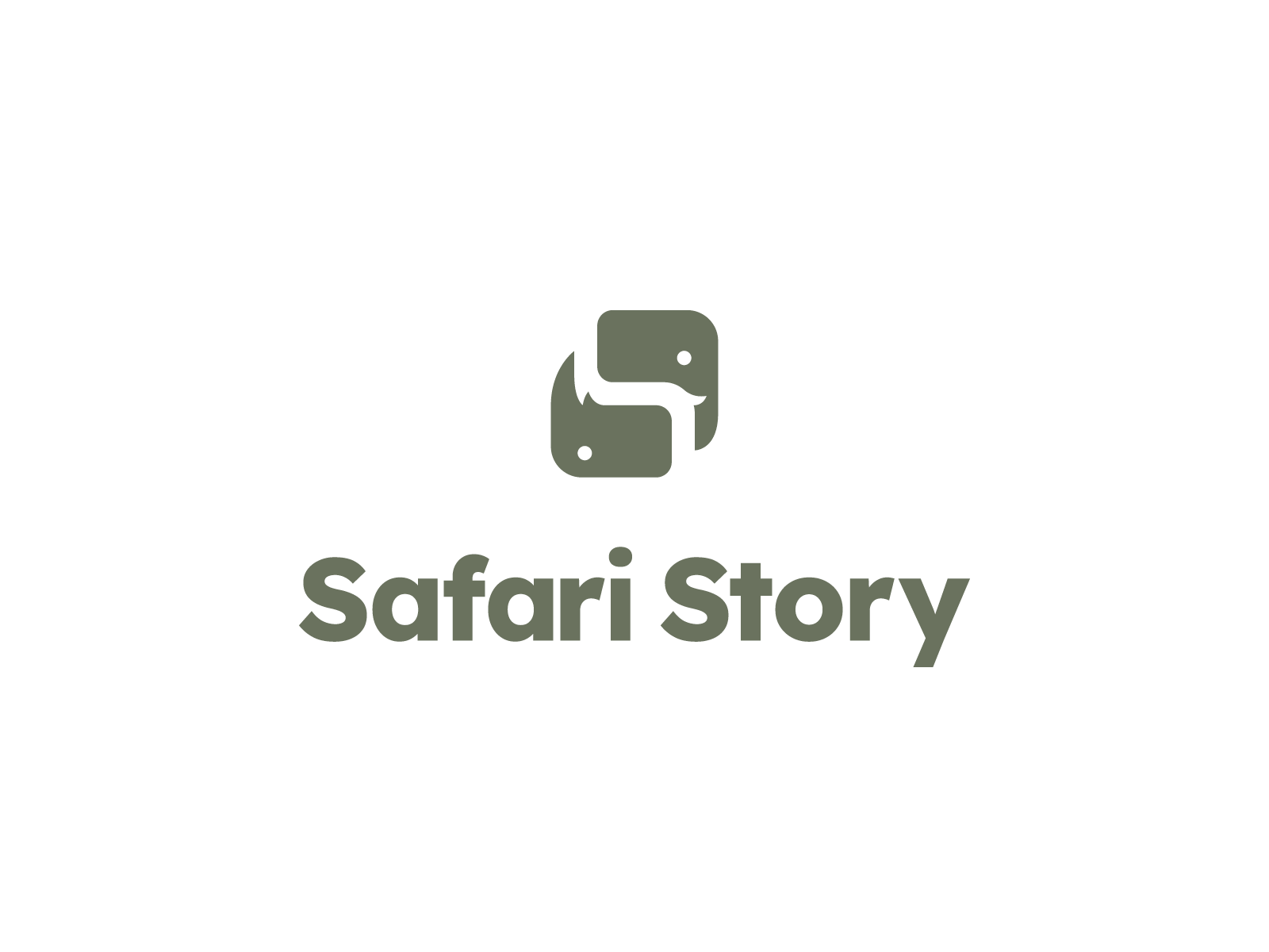 Safari Story branding design flat illustration logo vector