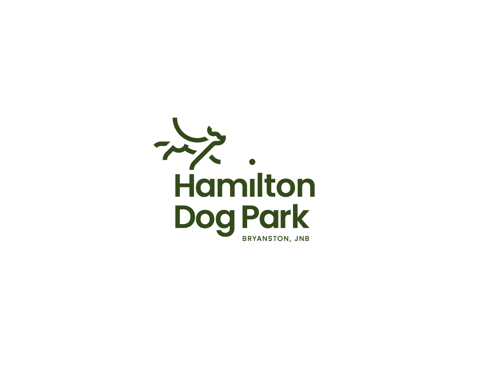 Hamilton Dog Park branding design flat logo vector