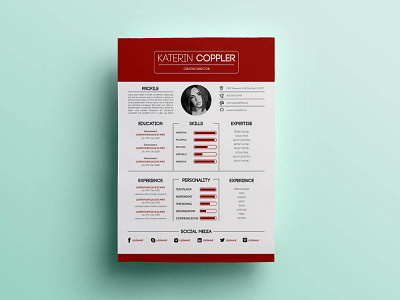 Free Red Resume Template design free red resume template free resume template freebie freebies photoshop psd resume