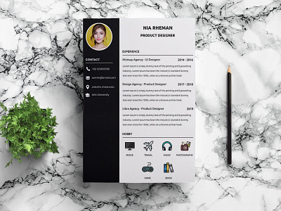 Free Product Designer Resume Template with Clean Look design free resume template freebie freebies resume