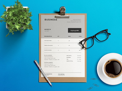 Invoice Template for Business (Freebies) bill template billing business invoice design doc formal invoice free bill template free billing template free invoice free invoice template freebie freebies freelance freelancer invoice invoice invoice design invoice freebies