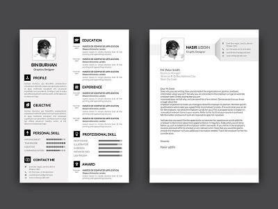 Free Resume Template with Matching Cover Letter cover letter design doc free resume free resume template freebie freebies resume resume template