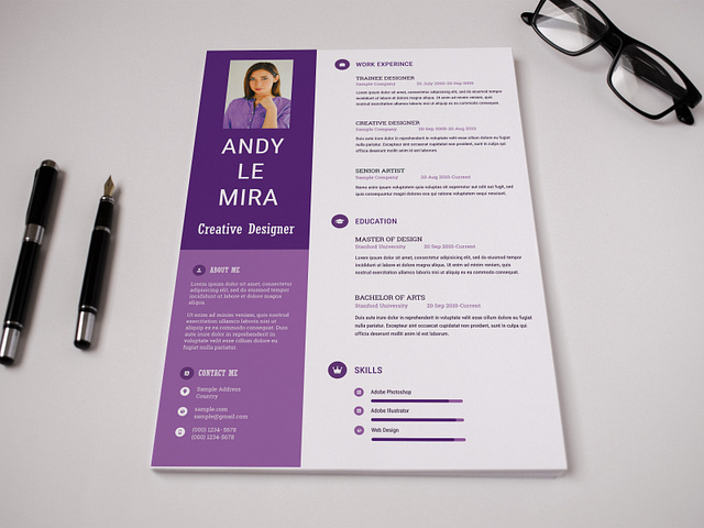 Free Clean Professional Resume Template by Alan Henderson on Dribbble