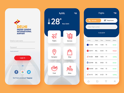 GMR flyDel mobile app Re-design