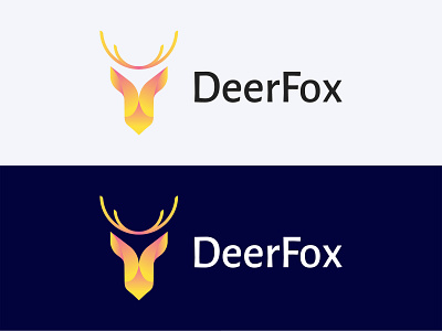 Deer+Fox logo 2 branding deer logo fox logo logodesign logotype