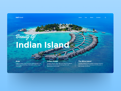 "Beauty of Indian Island" Web page design landing page mockup web design webui