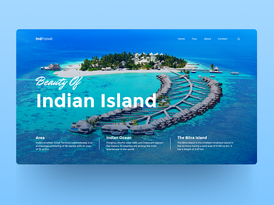 "Beauty of Indian Island" Web page design